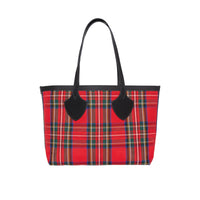 Sac tote the giant moyen en vintage check - Jaune antique & rouge vif