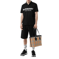 Sac tote the giant moyen en vintage check - Jaune antique & rouge vif