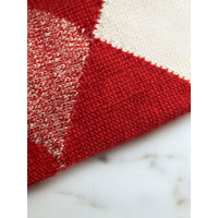 BRIGHT RED Chaussettes en laine à maille argyle