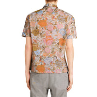 BRIGHT ORANGE Chemise en coton à manches courtes avec imprimé floral