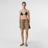 BLACK Bikini triangle avec bordure Vintage check