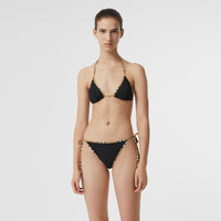 BLACK Bikini triangle avec bordure Vintage check