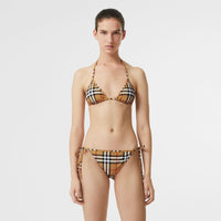CAMEL Bikini triangle à motif Vintage check