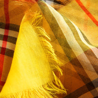 BRIGHT LEMON Carré bicolore en coton à motif Vintage check