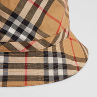 ANTIQUE YELLOW Bob en coton à motif Vintage check