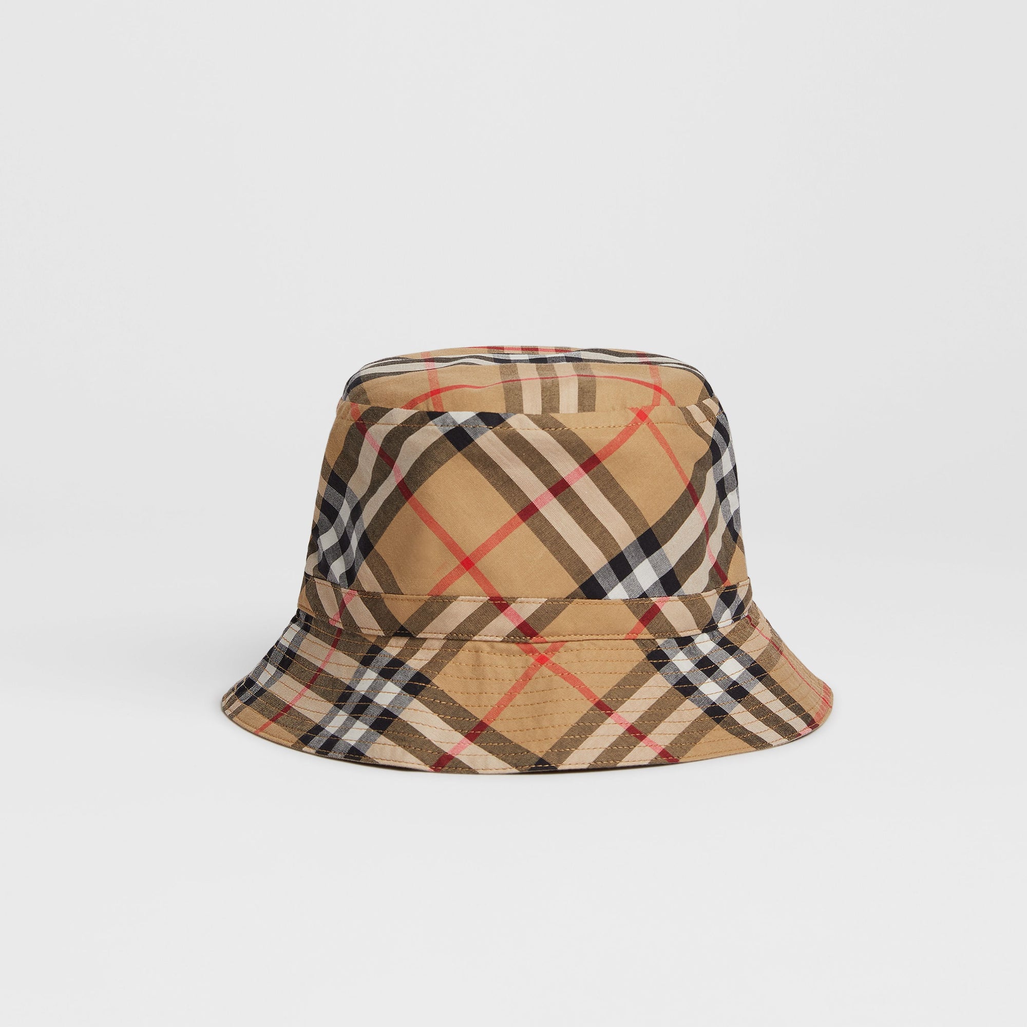 ANTIQUE YELLOW Bob en coton à motif Vintage check