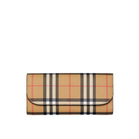 BLACK Portefeuille continental en cuir et à motif Vintage check