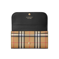 BLACK Portefeuille continental en cuir et à motif Vintage check