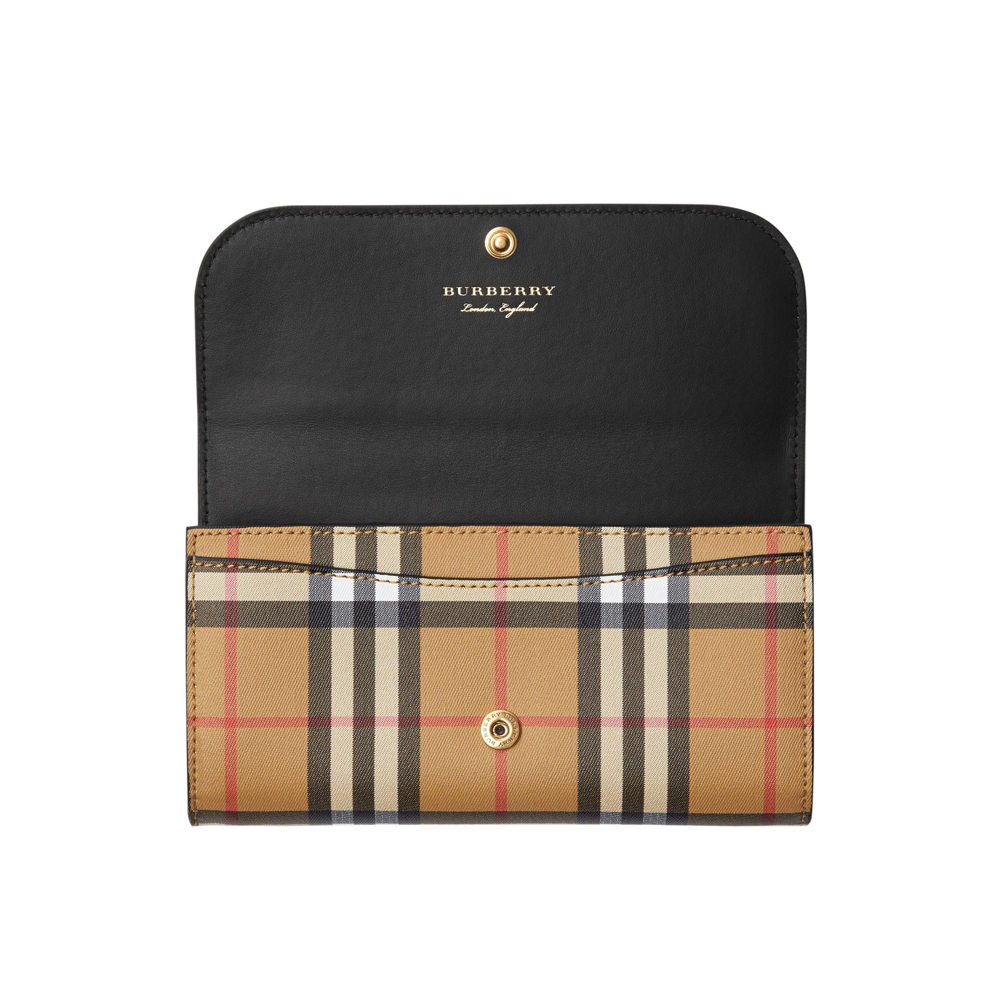 BLACK Portefeuille continental en cuir et à motif Vintage check