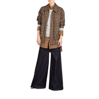 STEEL BLUE Jean large stretch en denim japonais
