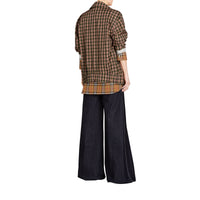 STEEL BLUE Jean large stretch en denim japonais