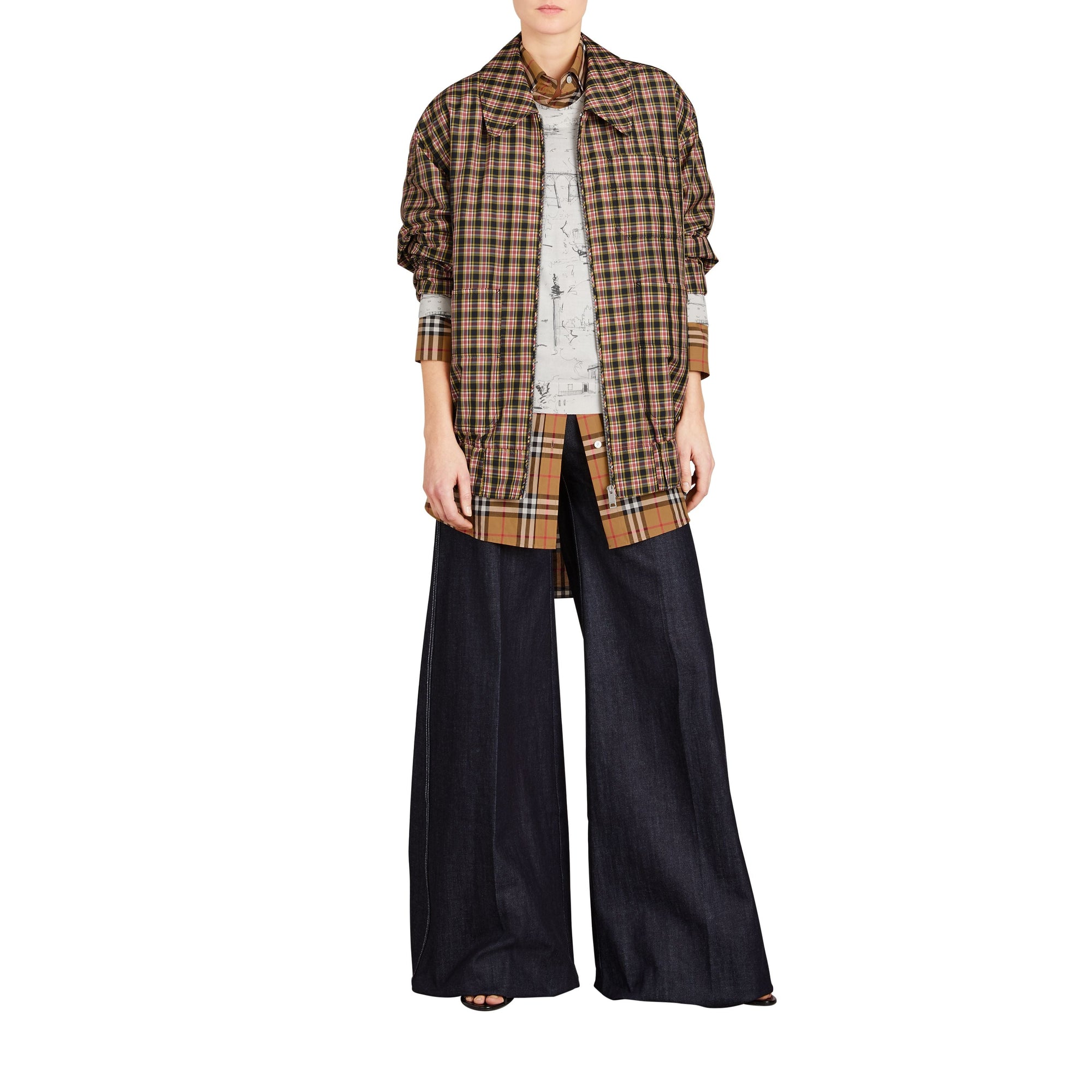STEEL BLUE Jean large stretch en denim japonais
