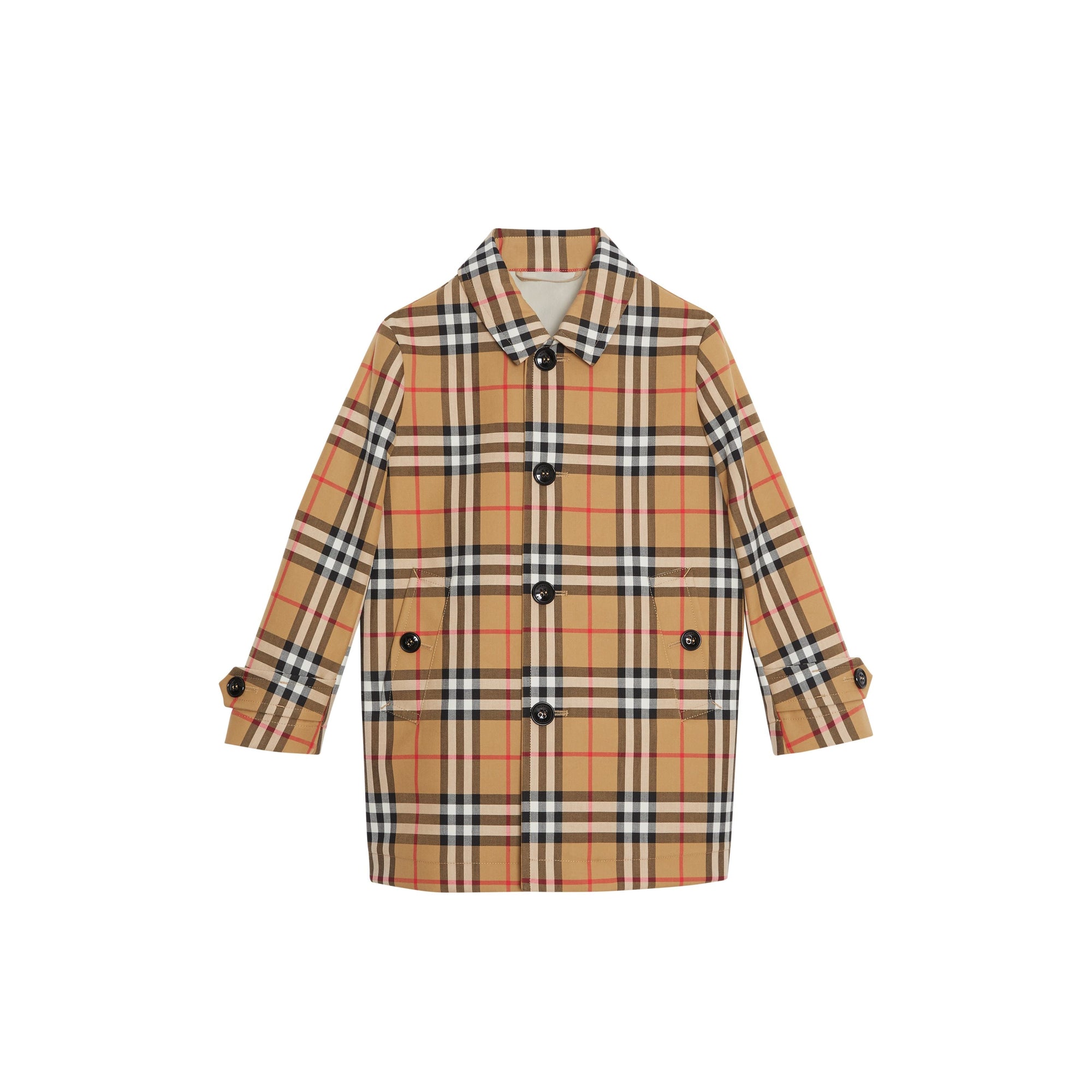 ANTIQUE YELLOW Paletot en coton Vintage check