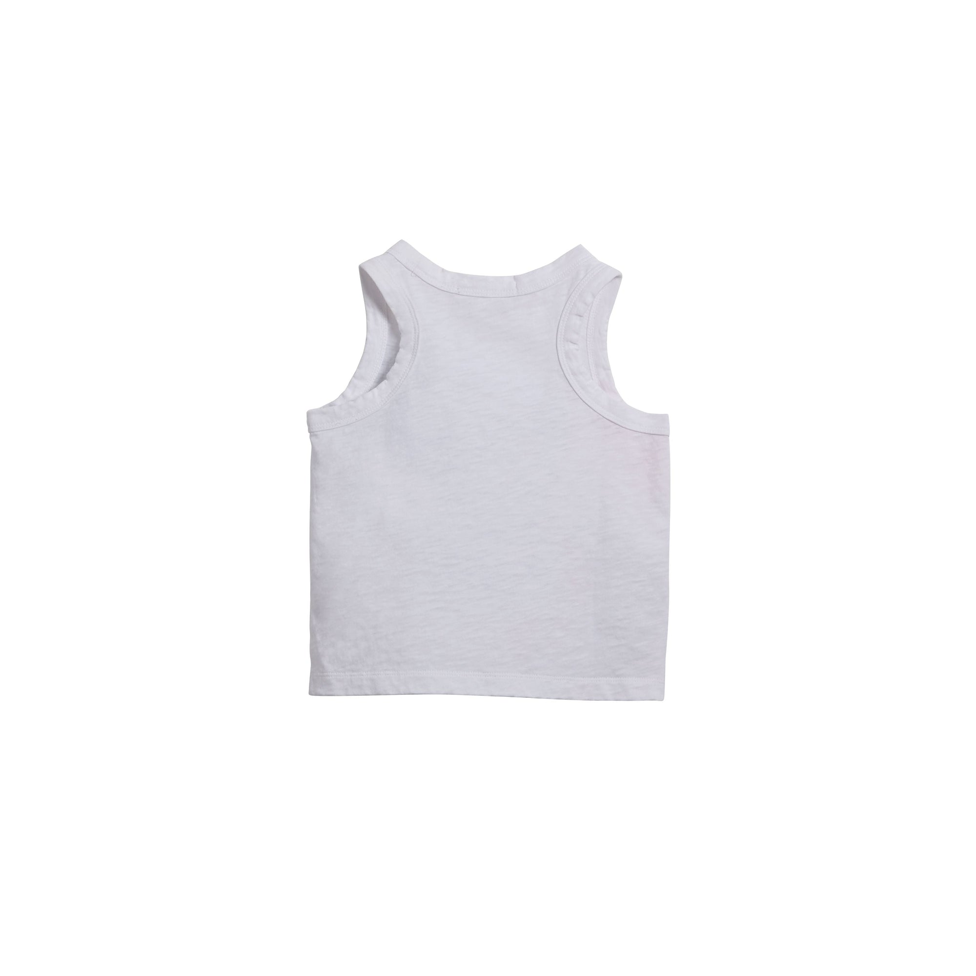 WHITE Débardeur en jersey de coton à imprimé carte postale