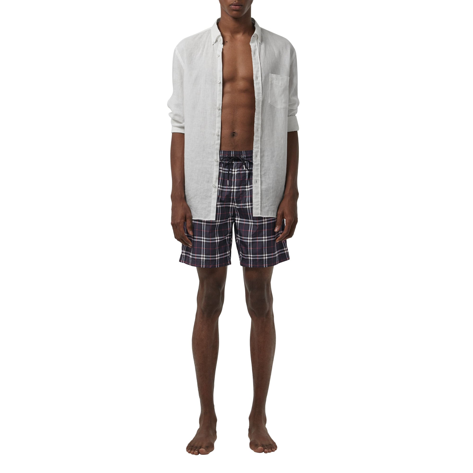 Short de bain avec cordon de serrage - Marine