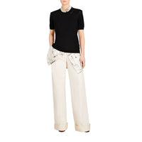 BLACK T-shirt en soie et cachemire
