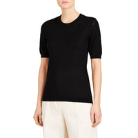 BLACK T-shirt en soie et cachemire