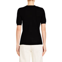 BLACK T-shirt en soie et cachemire