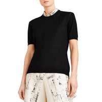 BLACK T-shirt en soie et cachemire