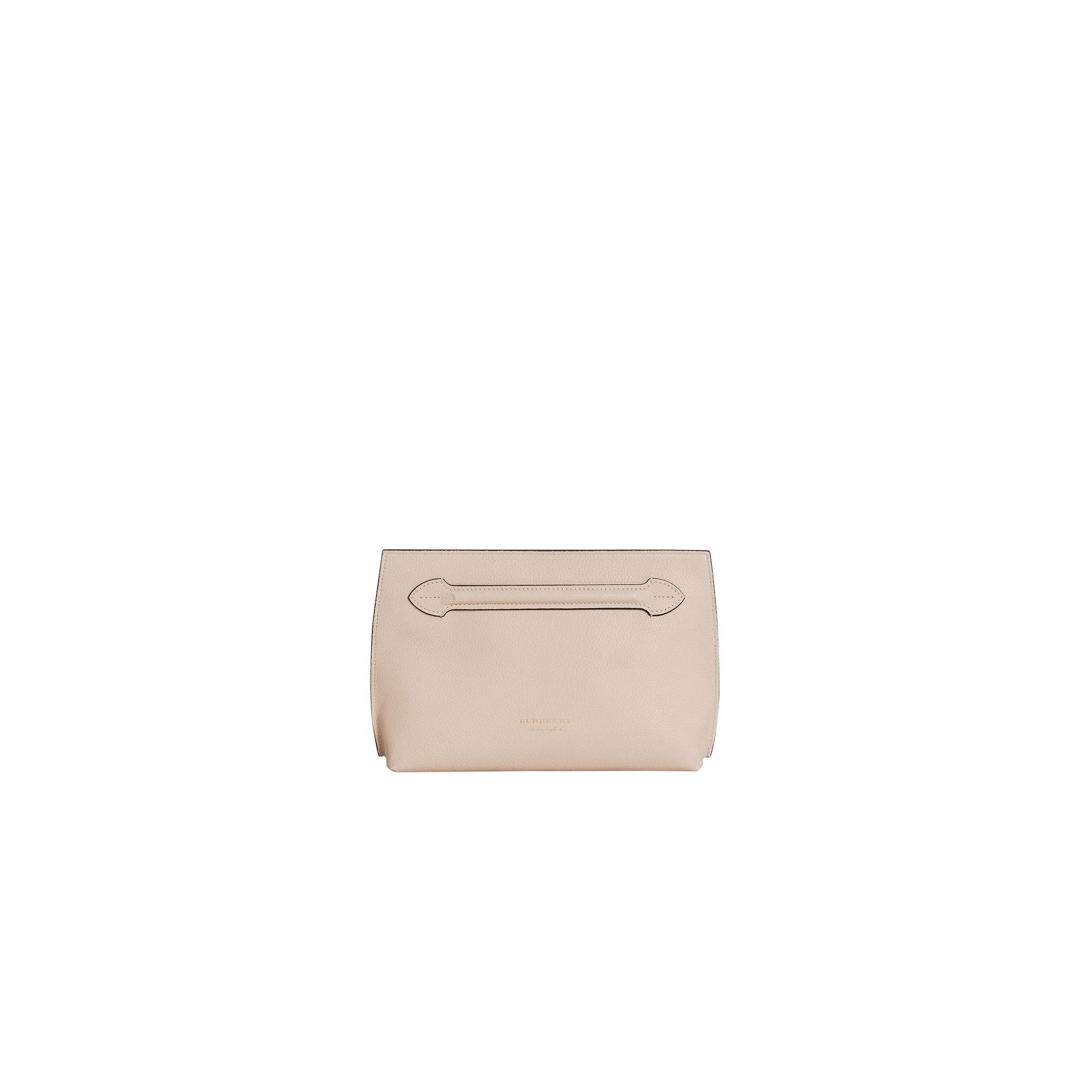STONE Clutch wristlet en cuir grainé
