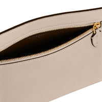 STONE Clutch wristlet en cuir grainé