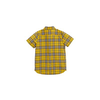 BRIGHT YELLOW Chemise en coton à manches courtes avec motif check