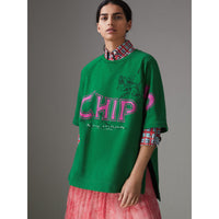 PIGMENT GREEN Sweat-shirt en coton à imprimé Fish and Chips