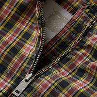 BRIGHT CORAL PINK Bomber à capuche à motif check