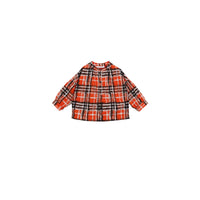 BRIGHT RED Chemise en coton à motif check griffonné