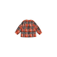 BRIGHT RED Chemise en coton à motif check griffonné