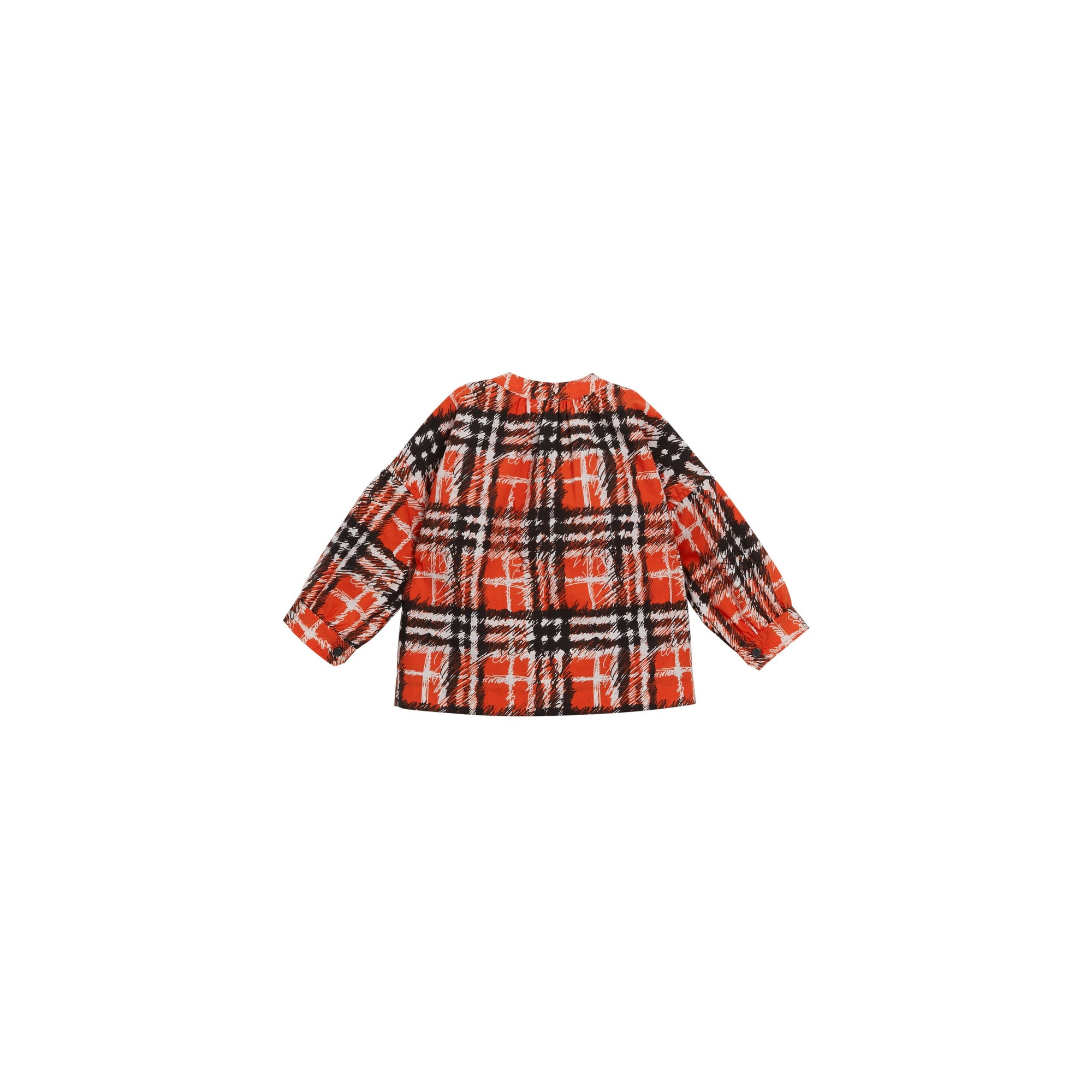 BRIGHT RED Chemise en coton à motif check griffonné