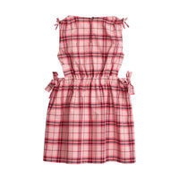 BRIGHT ROSE Robe en coton à motif check avec nœud