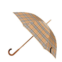 ANTIQUE YELLOW Parapluie canne à motif Vintage check
