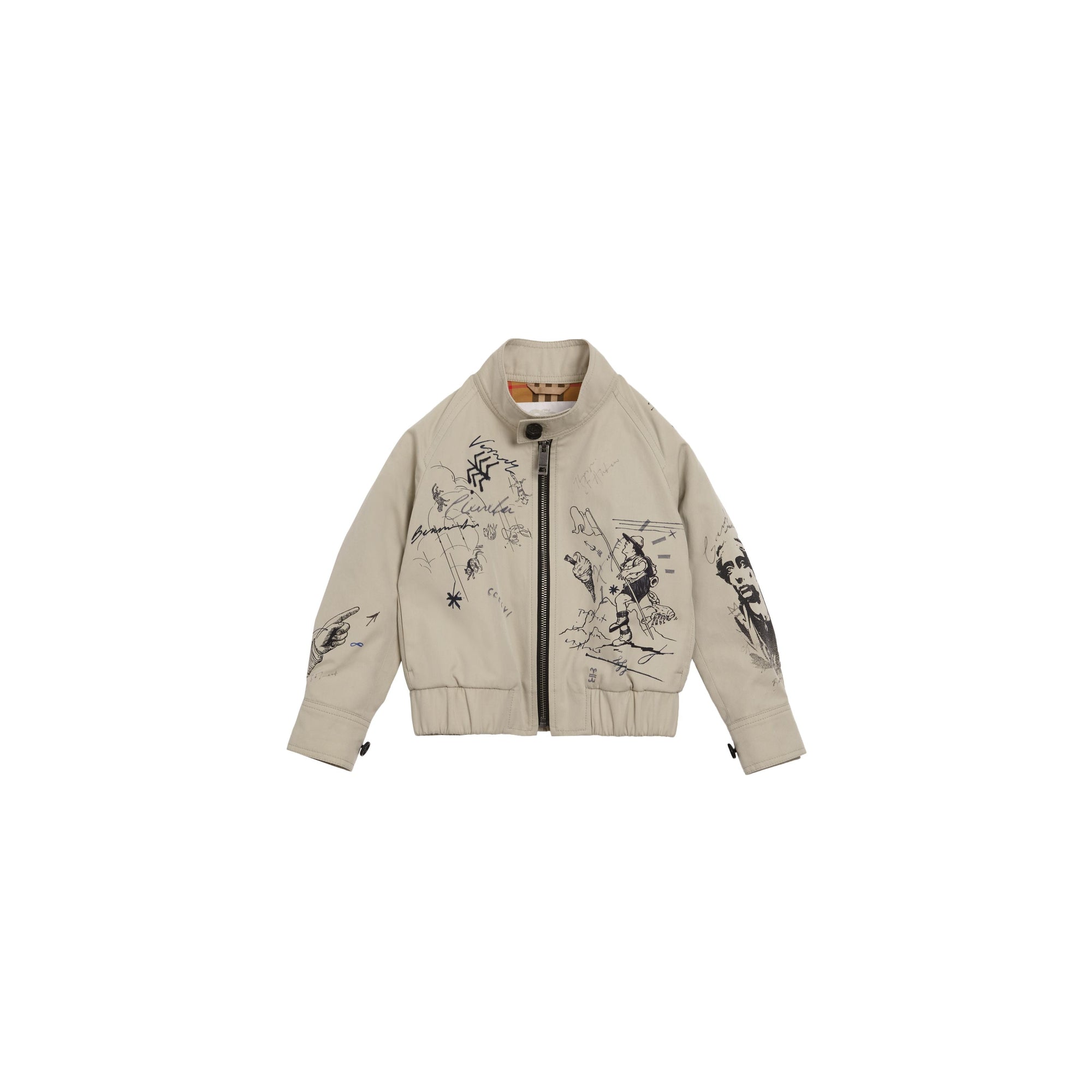 STONE Veste Harrington en gabardine à imprimé aventure