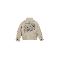 STONE Veste Harrington en gabardine à imprimé aventure