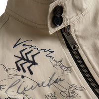 STONE Veste Harrington en gabardine à imprimé aventure