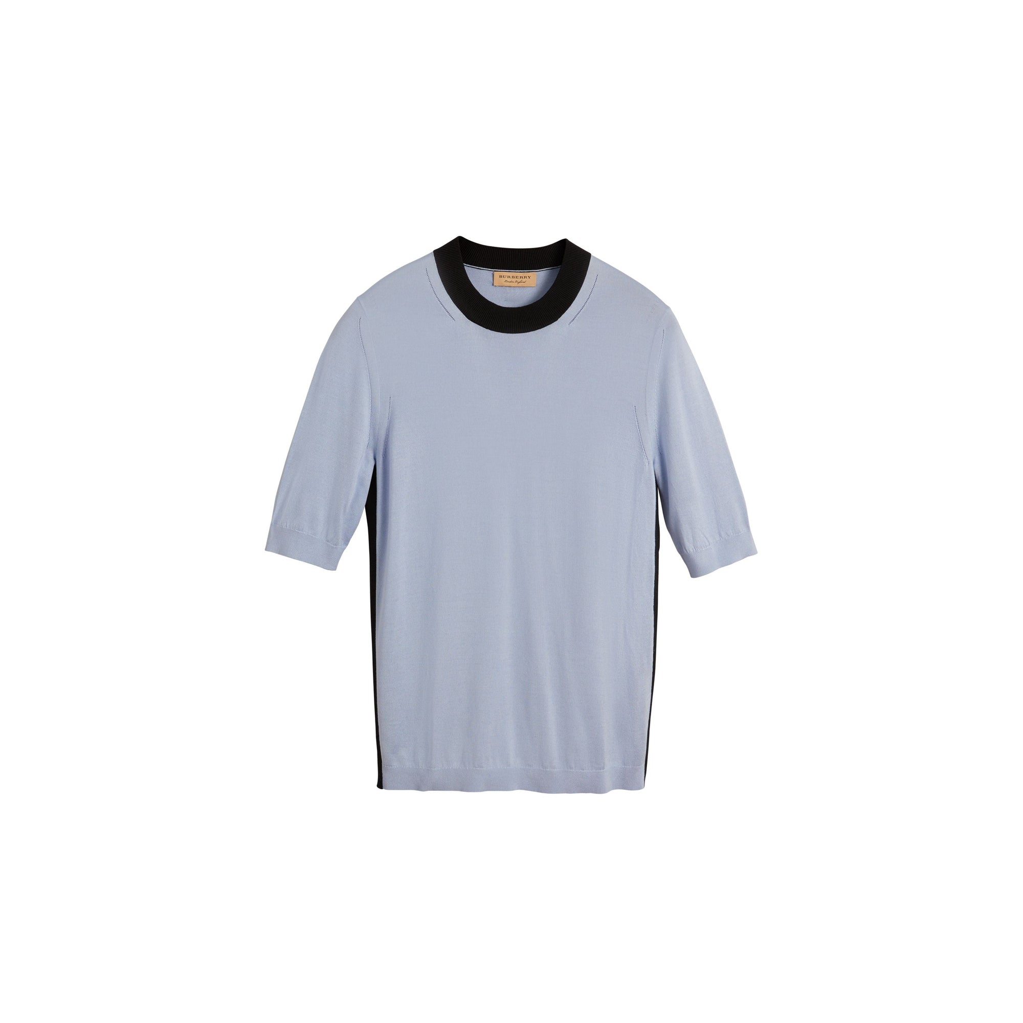 SKY BLUE T-shirt en soie et cachemire