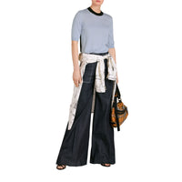 SKY BLUE T-shirt en soie et cachemire