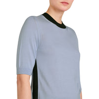 SKY BLUE T-shirt en soie et cachemire