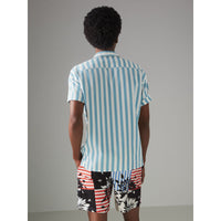 STEEL BLUE Short de bain avec cordon de serrage