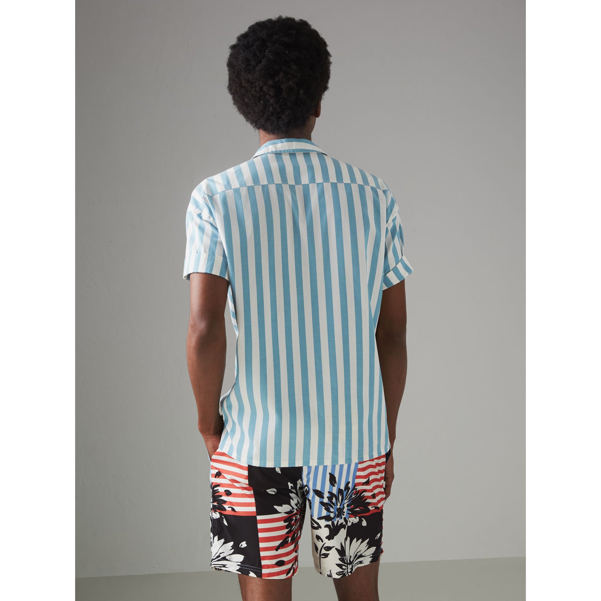 STEEL BLUE Short de bain avec cordon de serrage