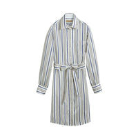 OFF WHITE Robe chemise en soie rayée