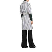OFF WHITE Robe chemise en soie rayée