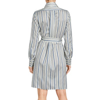 OFF WHITE Robe chemise en soie rayée