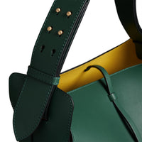 VIRIDIAN GREEN Grand sac The Bucket en cuir