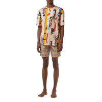 CAMEL Short de bain check à cordon de serrage