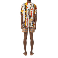 CAMEL Short de bain check à cordon de serrage