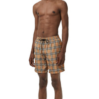 CAMEL Short de bain check à cordon de serrage