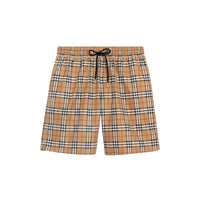 CAMEL Short de bain check à cordon de serrage
