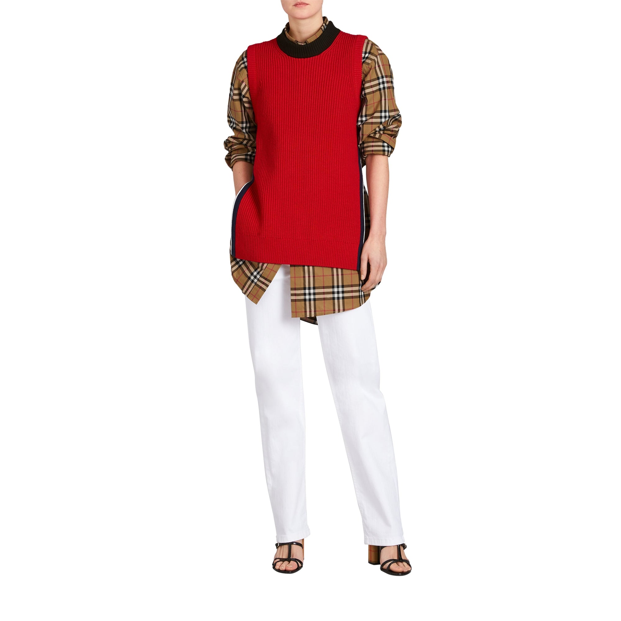 WHITE Jean de coupe droite en denim ultra-stretch